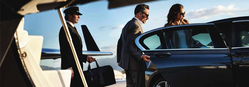 Luxury car interior for comfortable airport transfers