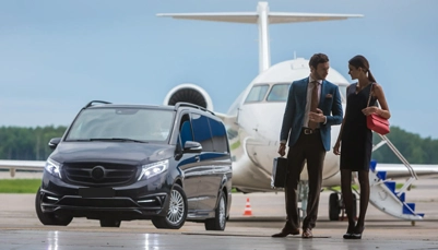 Group shuttle transportation service van